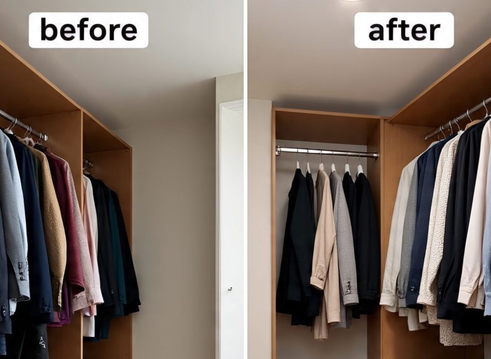 Before after closet