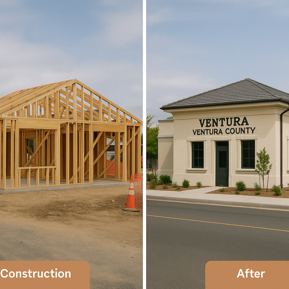 building before after