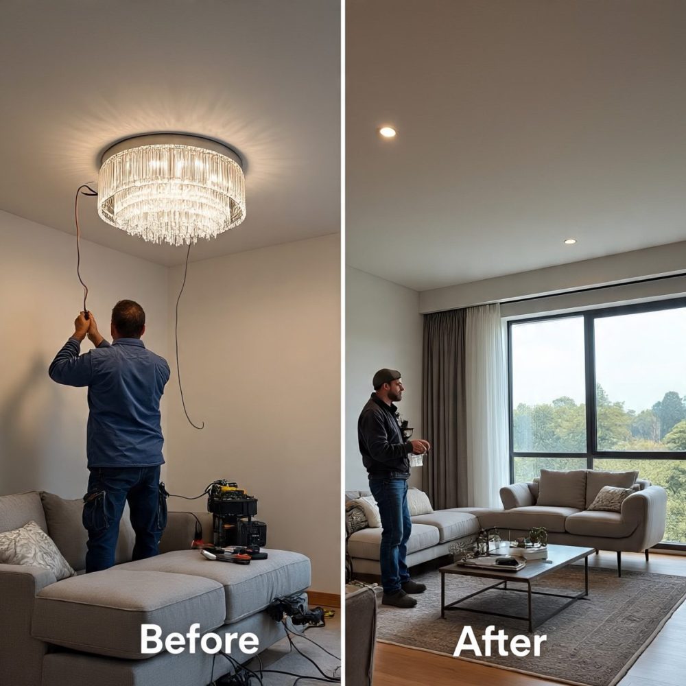 Fixture Installation before after