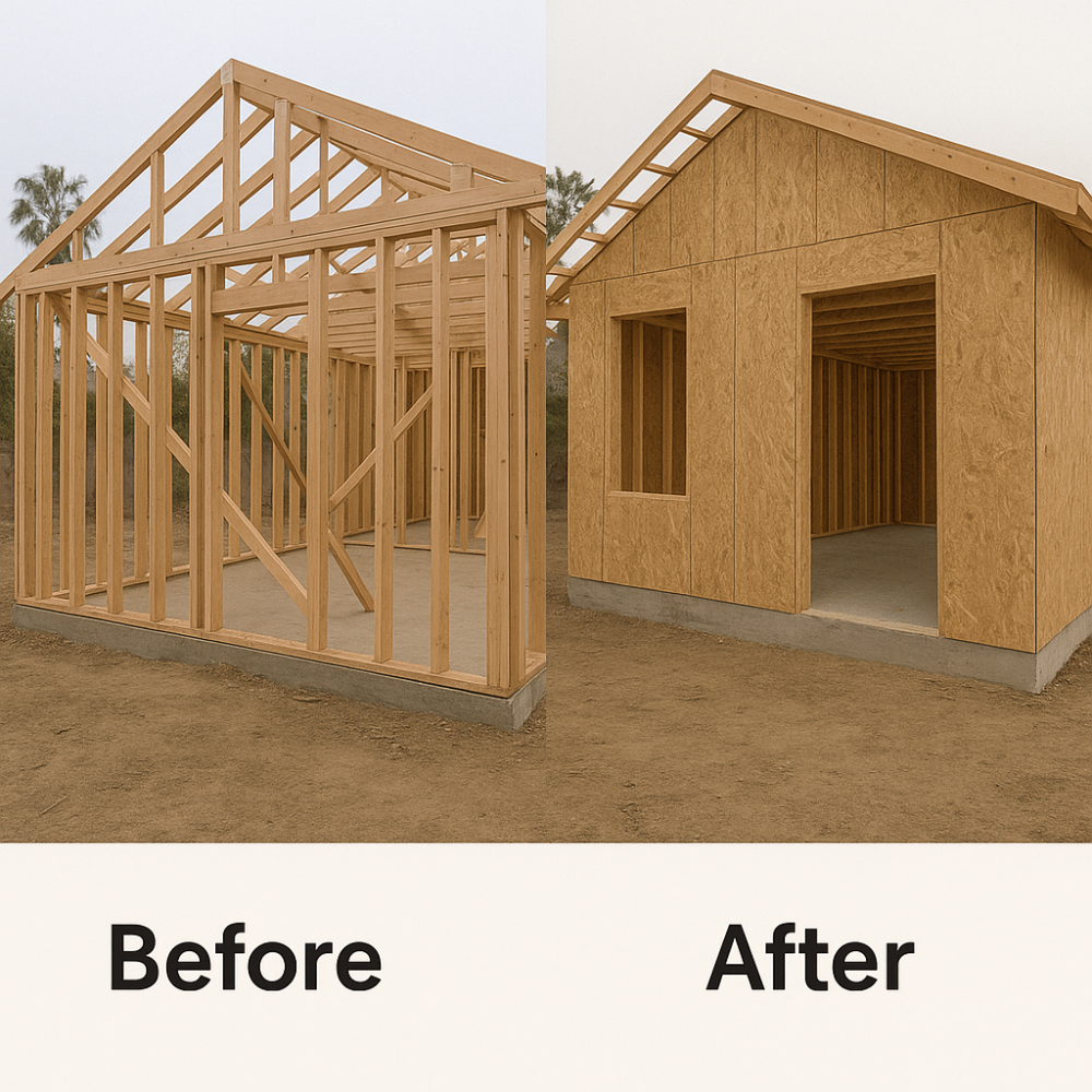 framing before after