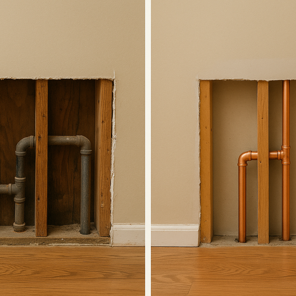 repiping before after